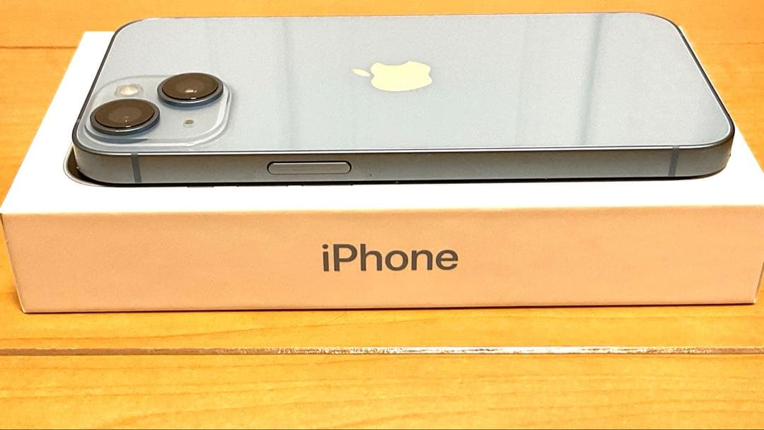 【美品】Apple iPhone 14 ブルー SIMフリー 128GB