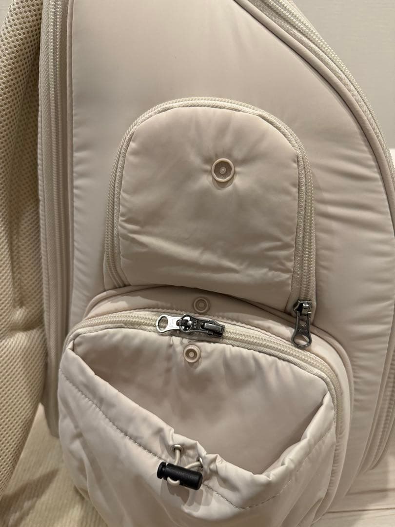 ssoook ペット用リュック Lサイズ　ウエストポーチ付き　アイボリー