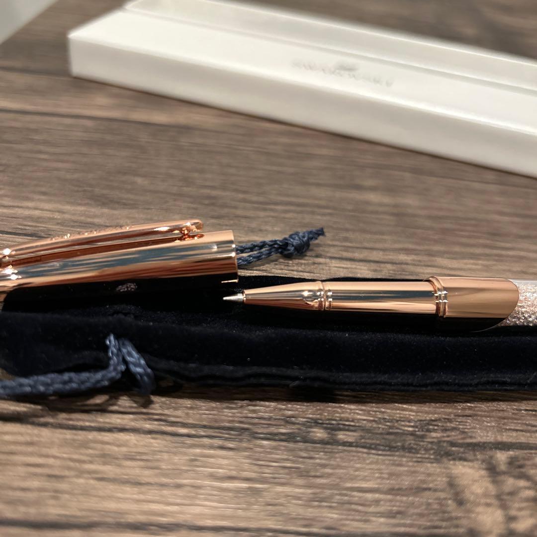 新品未使用　Crystalline ローラーボールペン　ローズゴールドカラー