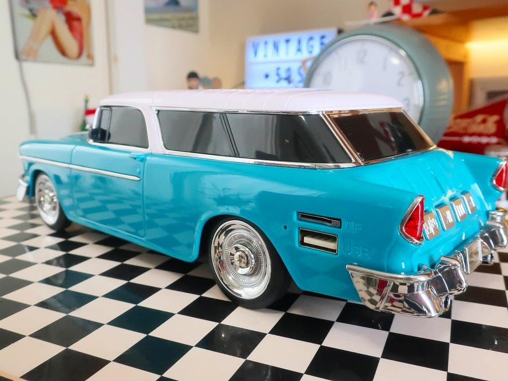 スマート スピーカー 1/18 USB microSD 1955 ベルエアワゴン