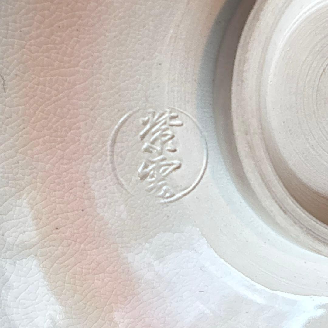 色絵朝顔文 橋本紫雲作 共箱 抹茶碗 茶道具