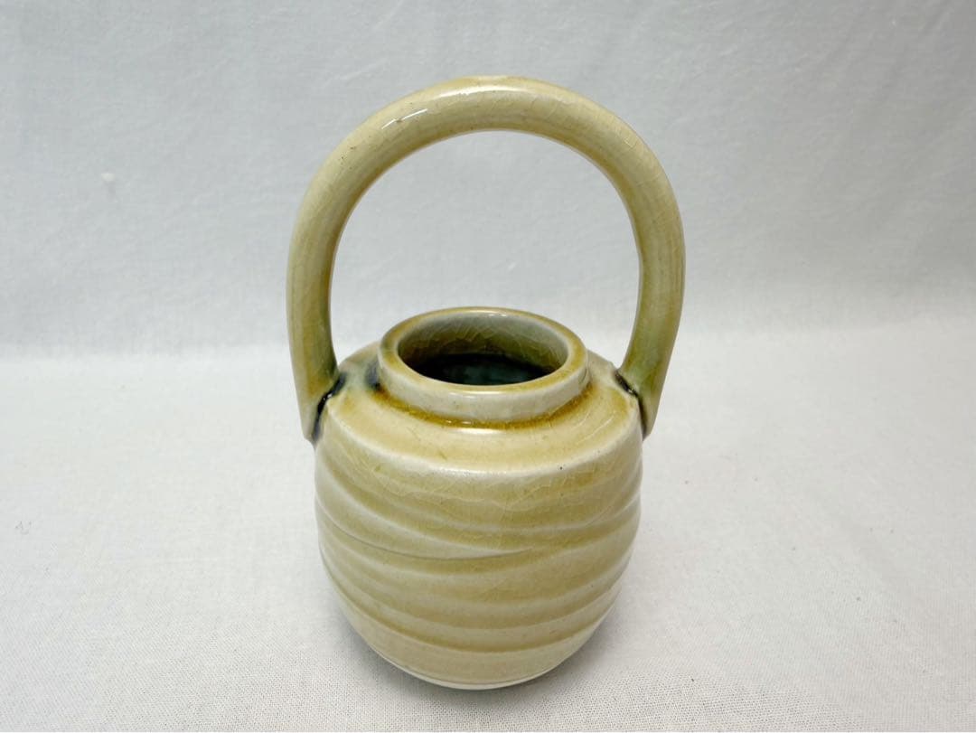 ほぼ未使用 茶道具 五陶作 色変四滴茶入 油滴 水滴 手瓶 弦付 在銘 紙箱