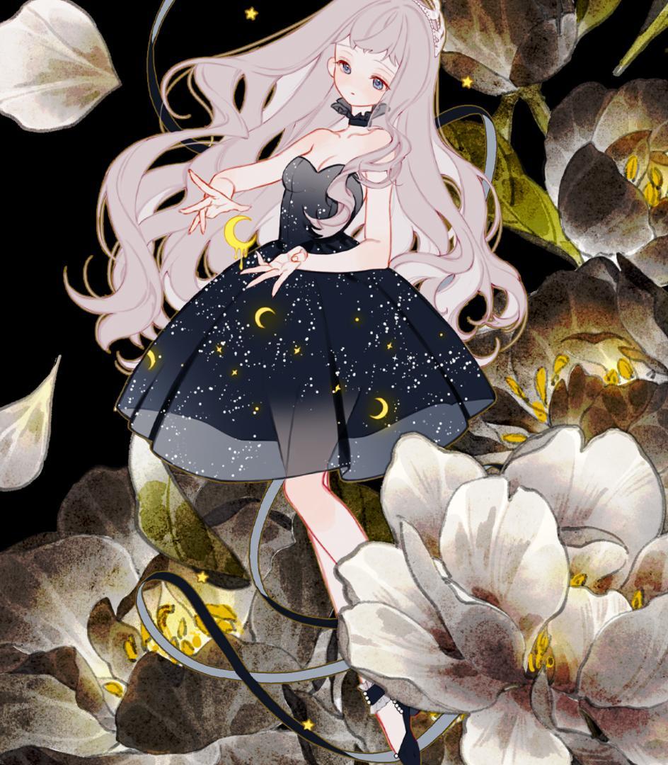 【2巻セット】ビンテージレトロガール 黒花 海外マステ 人物 少女 ゴシック