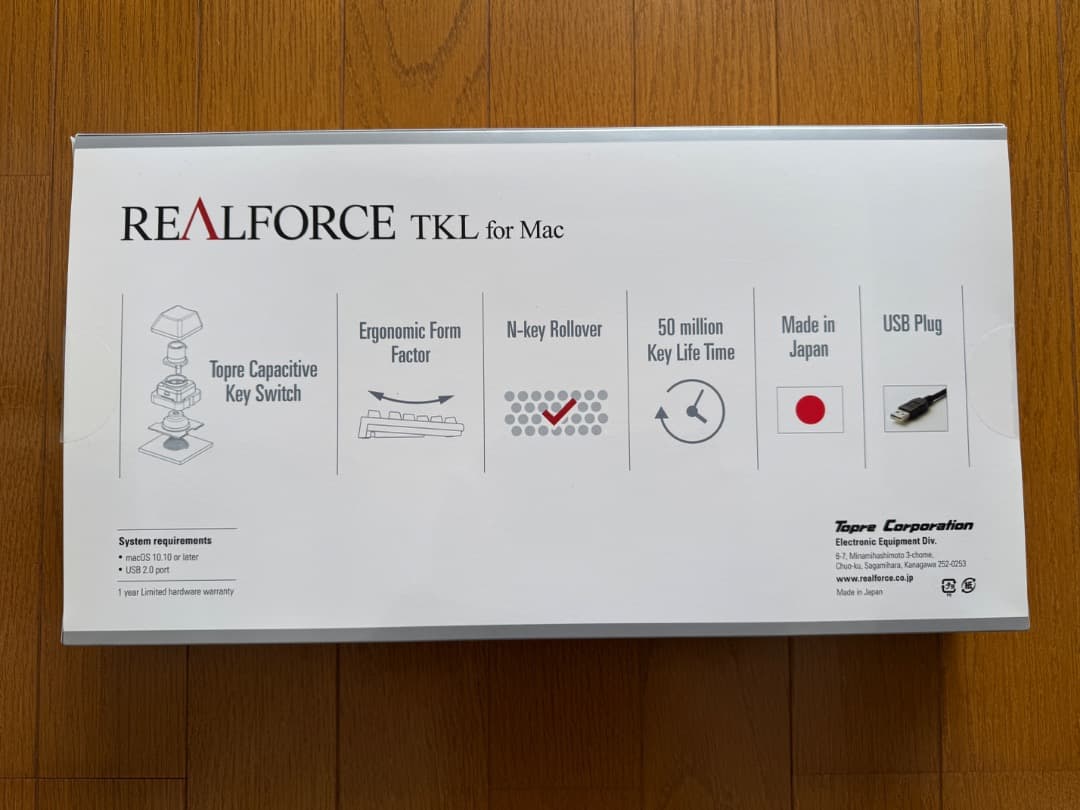 【値下げ】REALFORCE TKL for Mac　R2TL-JPVM-WH