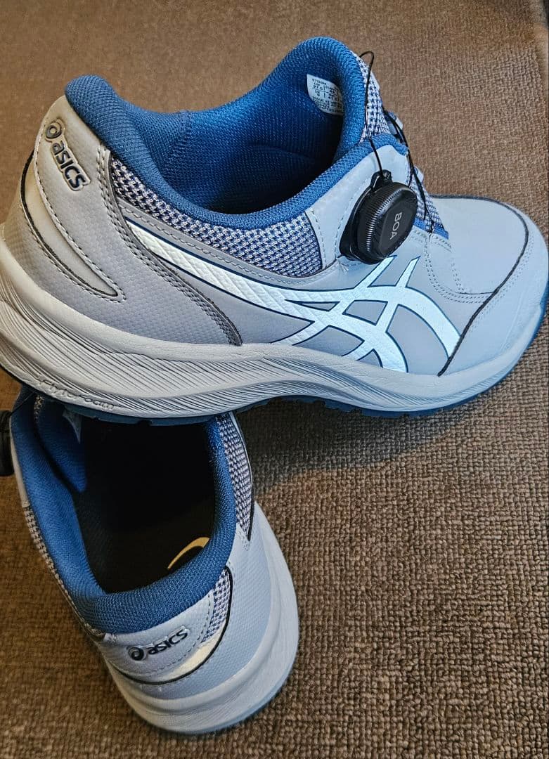 ASICS 安全靴 BOAシステム グレー/ブルー27.５センチ