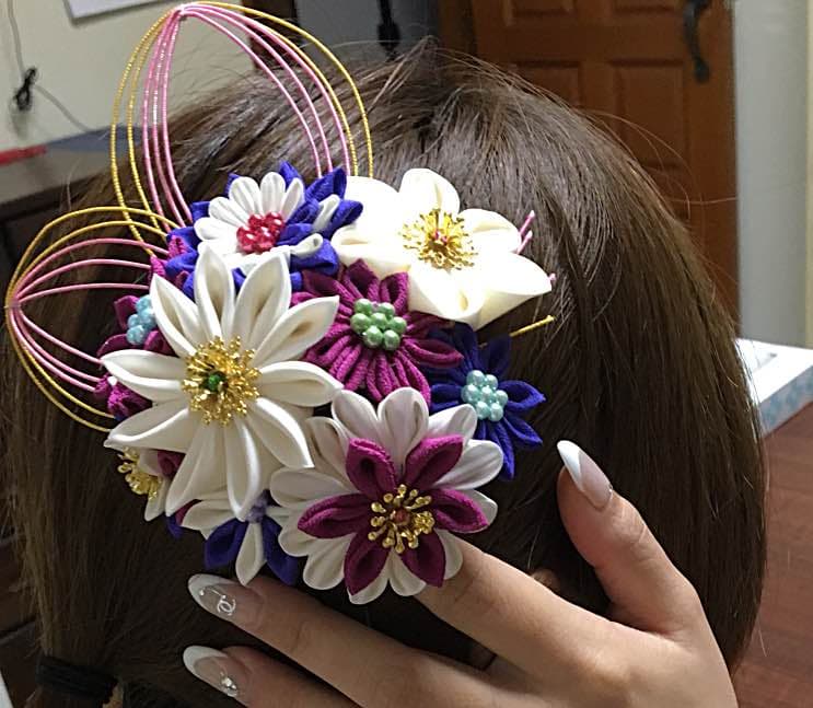 つまみ細工 華やか