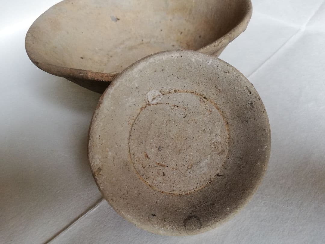 【愛知県出土品】骨董品　山茶碗と小皿【詳細不明】