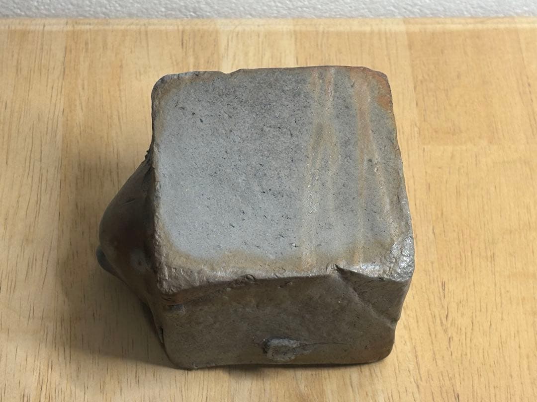 86.備前焼 宝瓶 登り窯 柘榴 ザクロ 4角 手びねり 急須