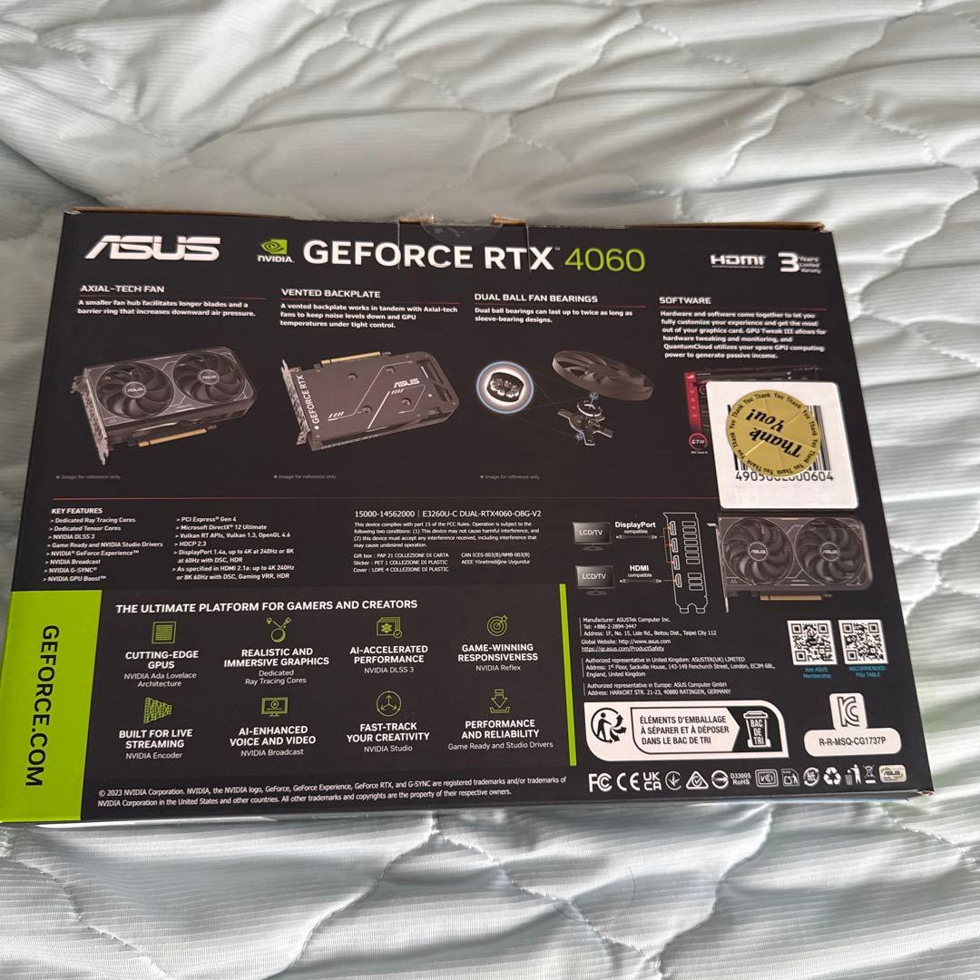 グラフィックボード・グラボ・ビデオカード ASUS GeForce RTX 4060 OC 8GB
