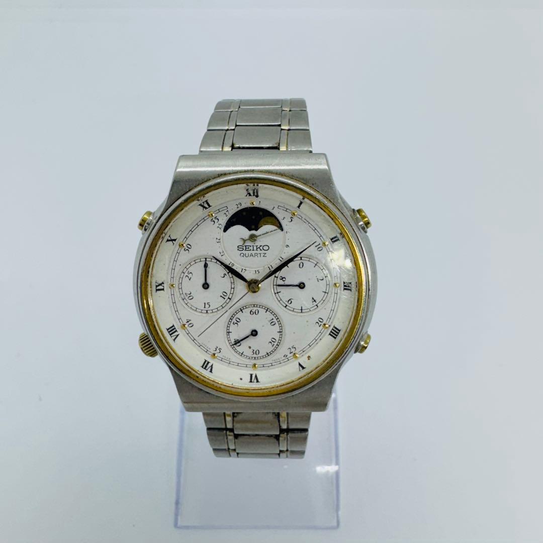 ✨SEIKO✨セイコー✨クロノグラフ✨7A48-7000✨ムーンフェイズ✨腕時計