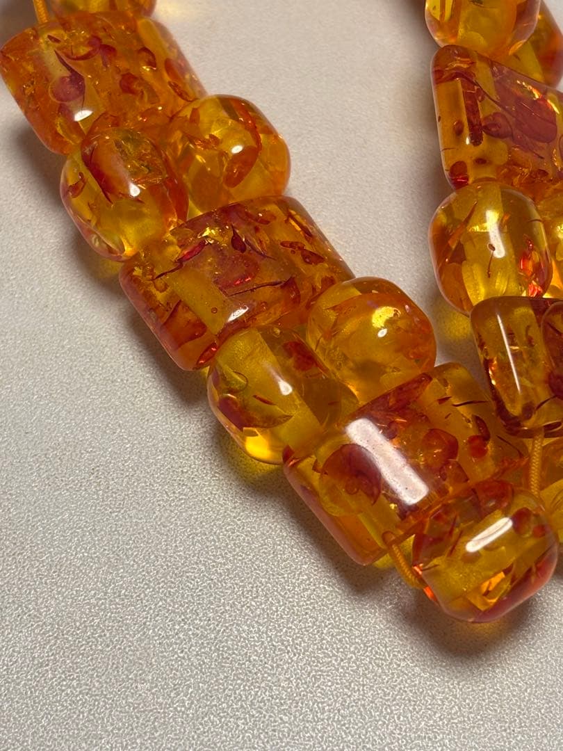 琥珀 コハク アンバー ブレスレット 腕輪 アクセサリー バングル型