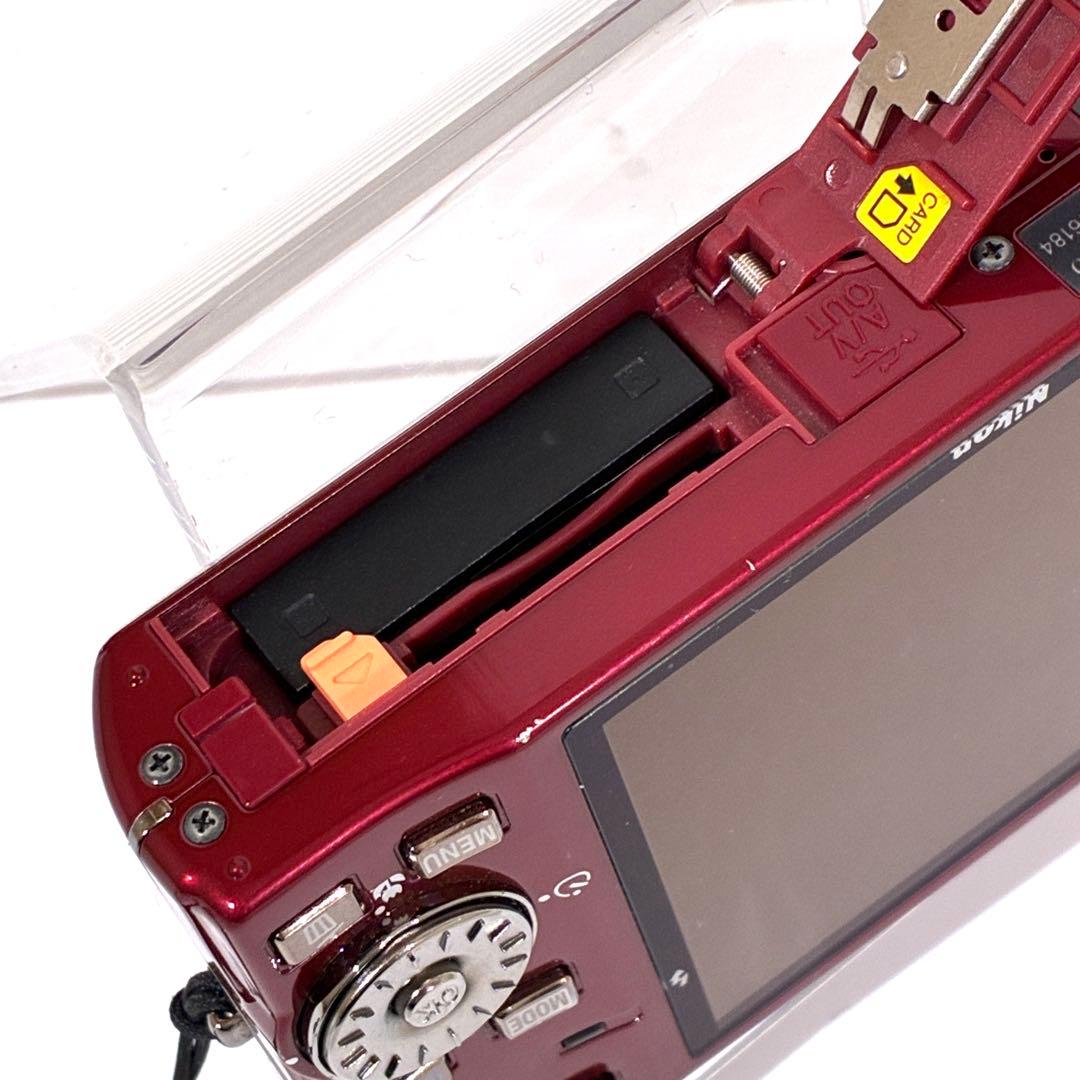動作確認済★ Nikon COOLPIX S710 デジカメ コンデジ レッド