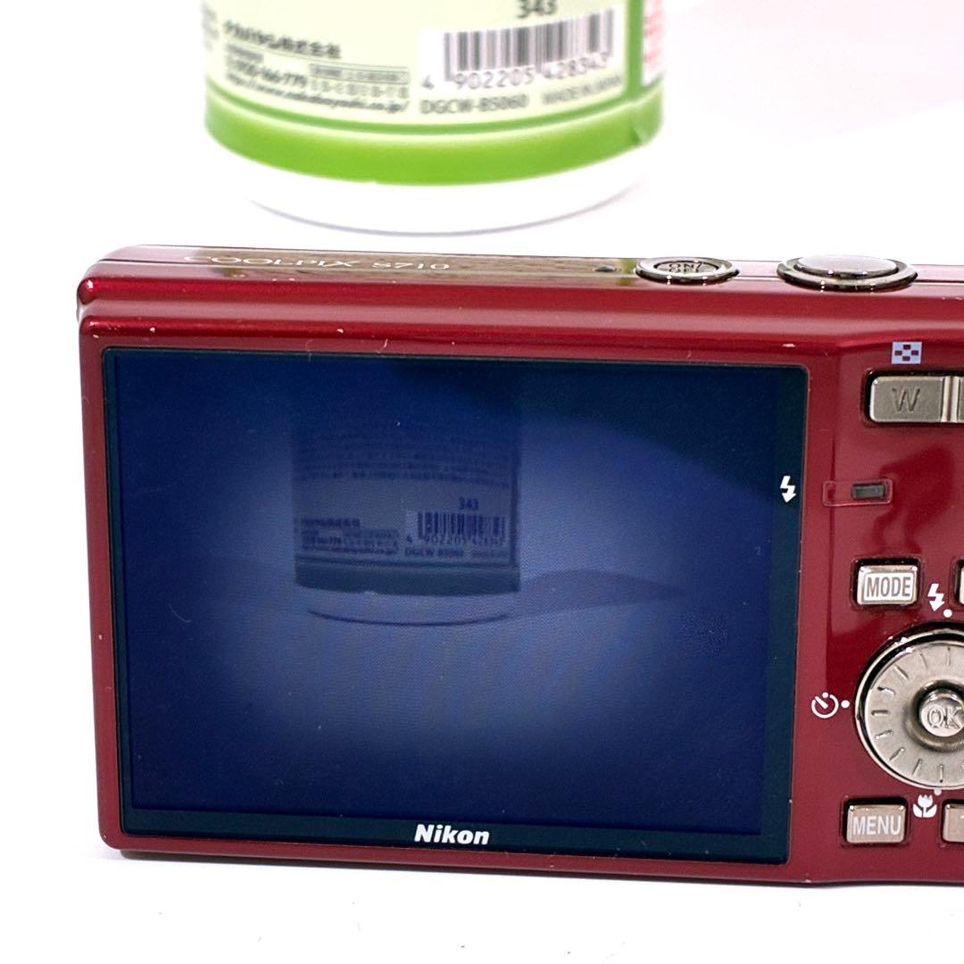 動作確認済★ Nikon COOLPIX S710 デジカメ コンデジ レッド