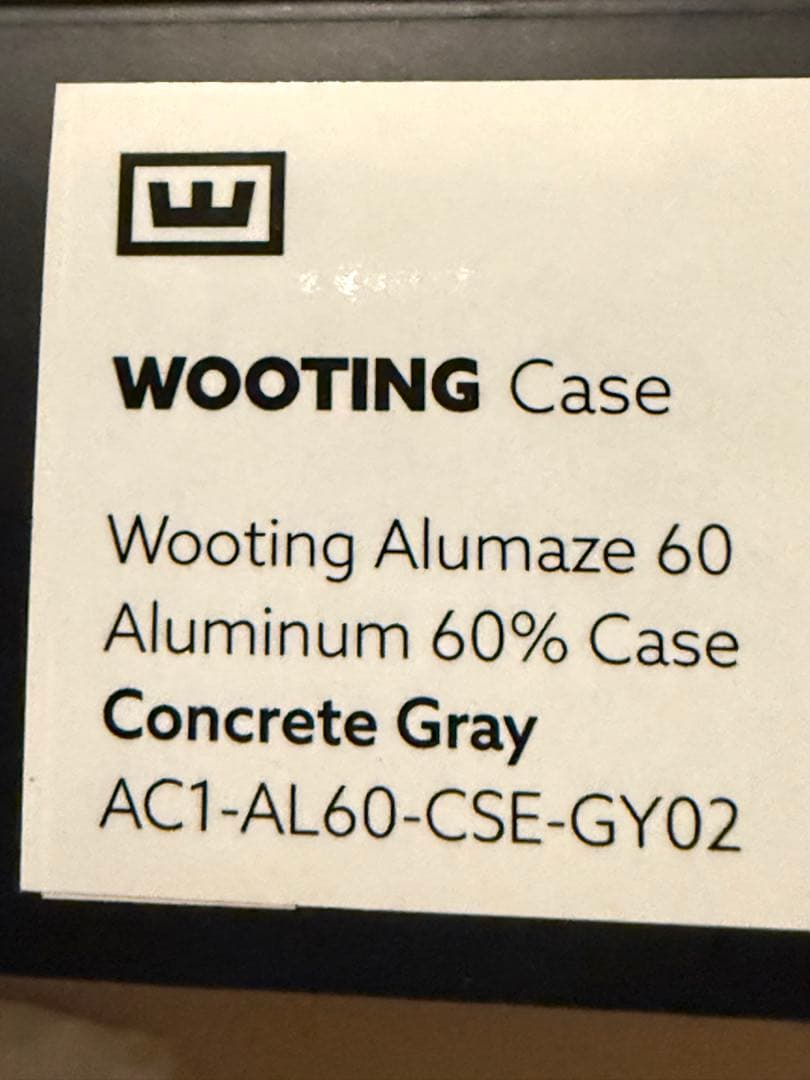 キーボード Wooting Alumaze 60 Case (Concrete Gray)