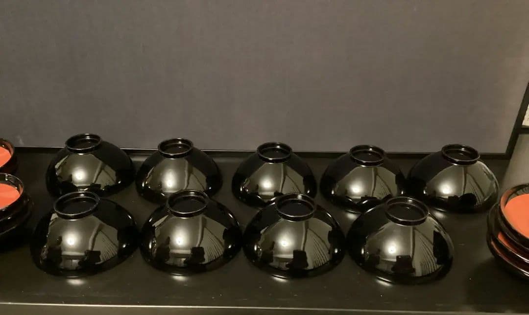 9客　木箱　懐石道具 吸物椀　50~60年前　工芸品 茶懐石　お椀　祇園　一力亭