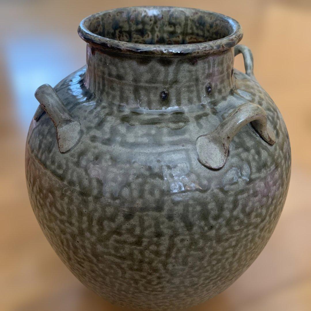 茶道具 信水窯 丹波 飾壺 茶壺