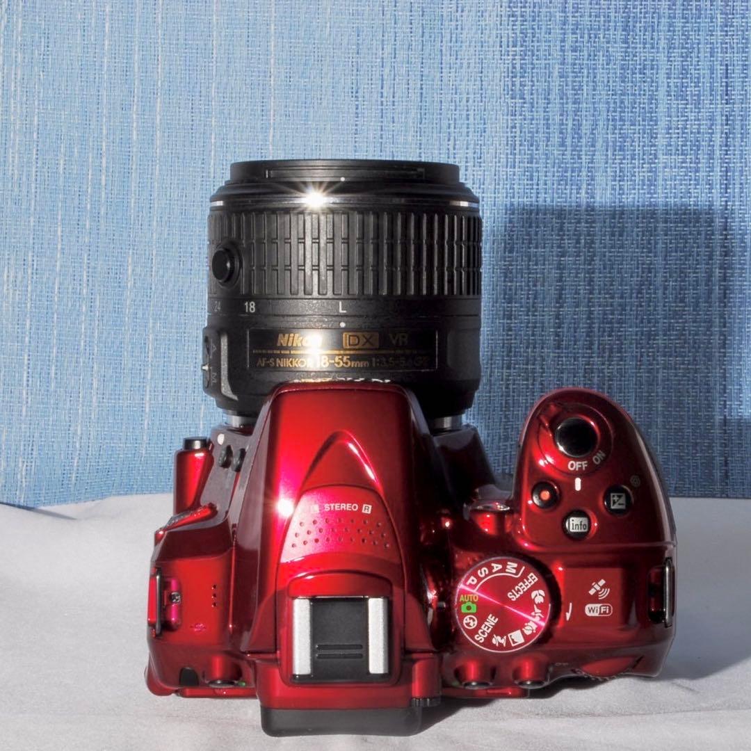 ✨Wi-Fi搭載モデル！レアカラー✨レッド✨D5300Ｗレンズキット✨