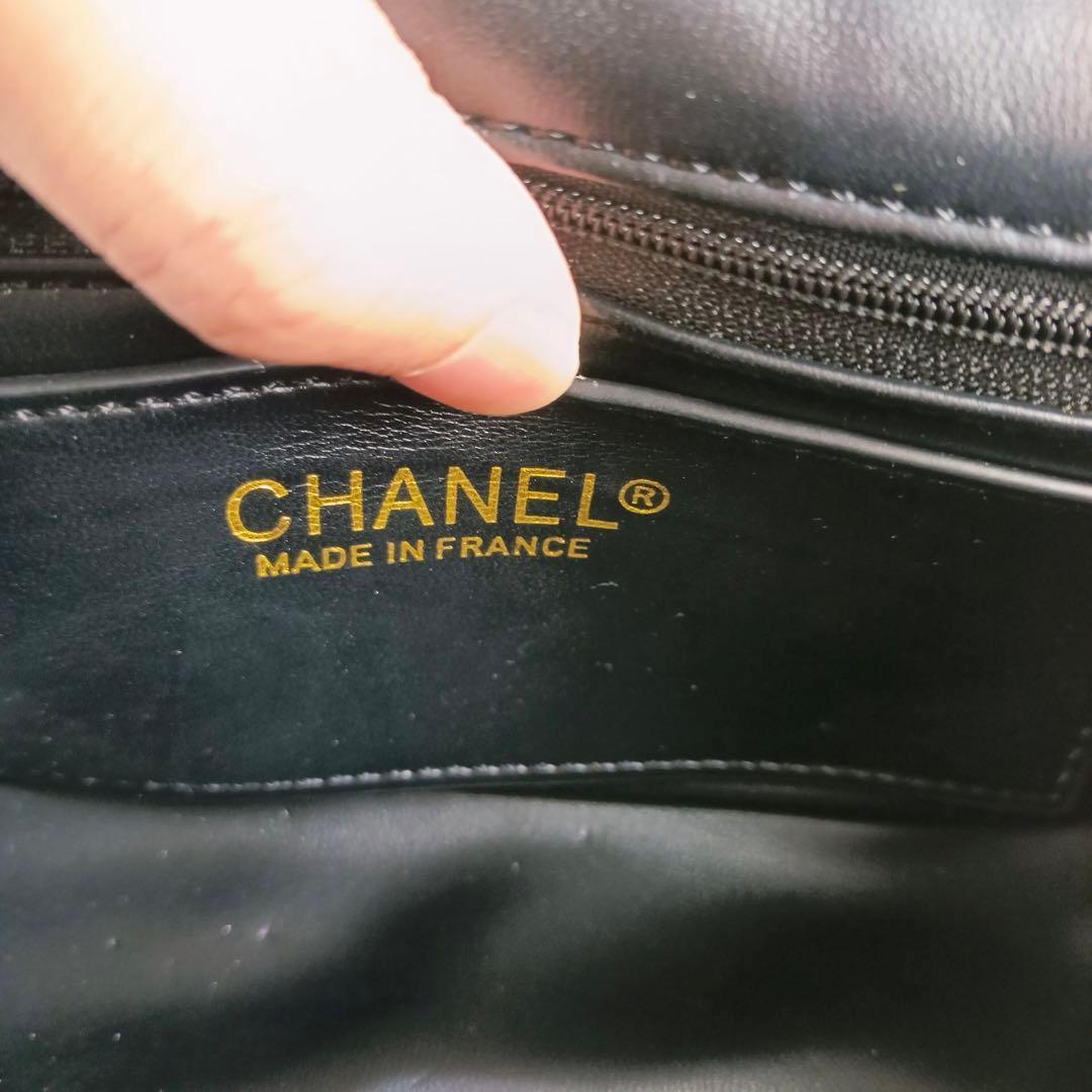 非売品CHANELノベルティハンドル ゴールドロゴプレート キルティング バッグ