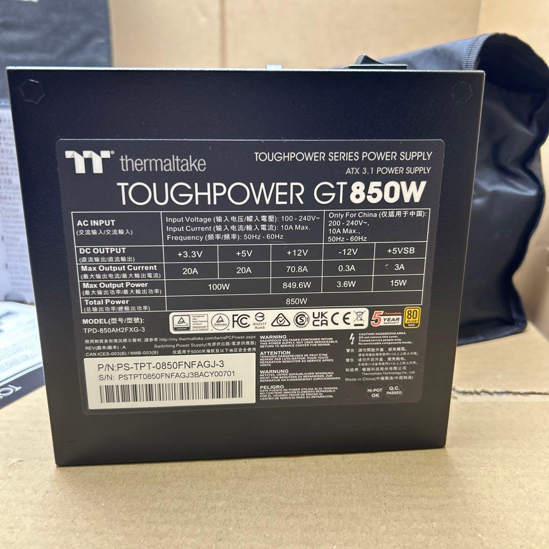 電源ユニット Thermaltake TOUGHPOWER GT 850W