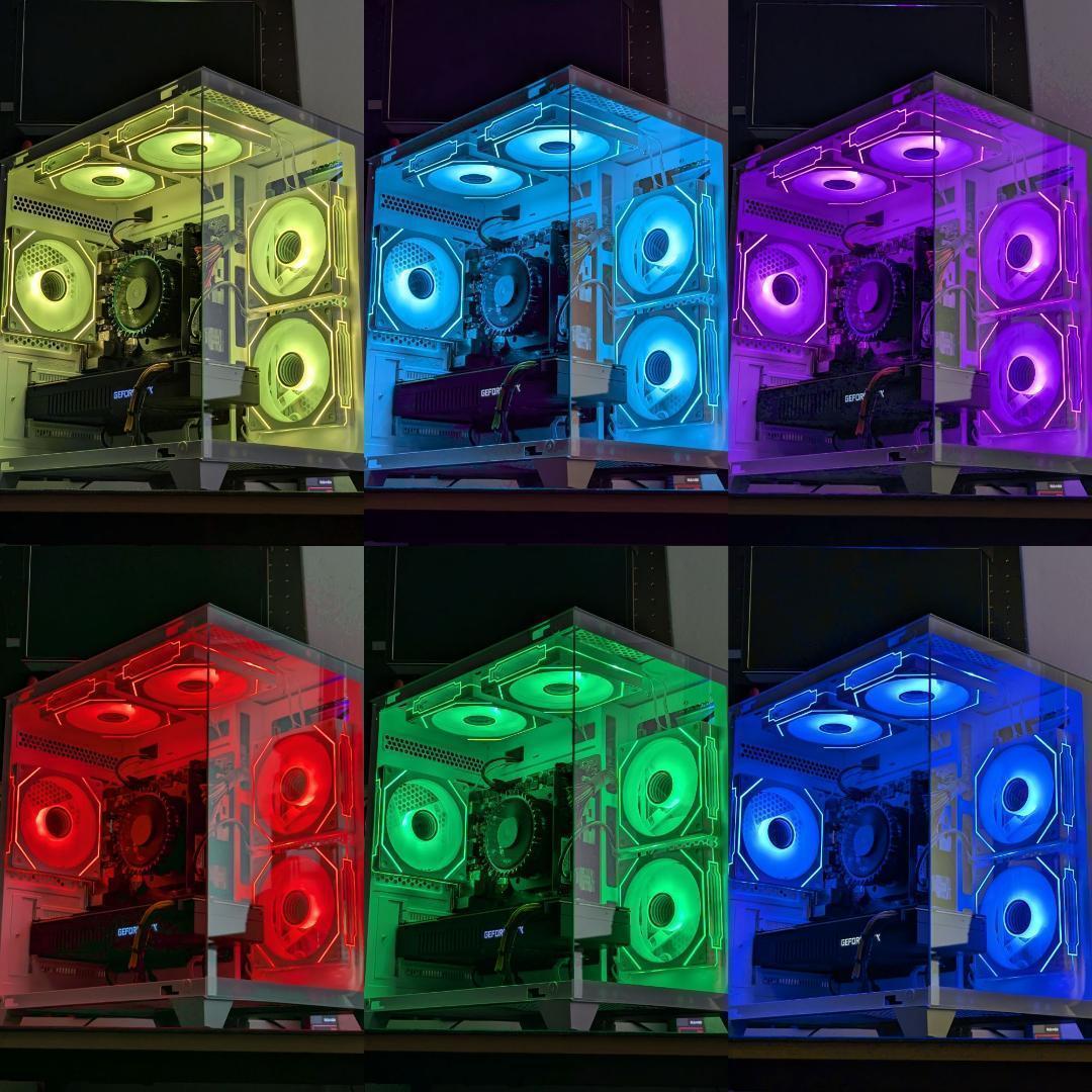 [SILVER]白い光る✨ゲーミングPC✨フルセット✨GTX1080TI①