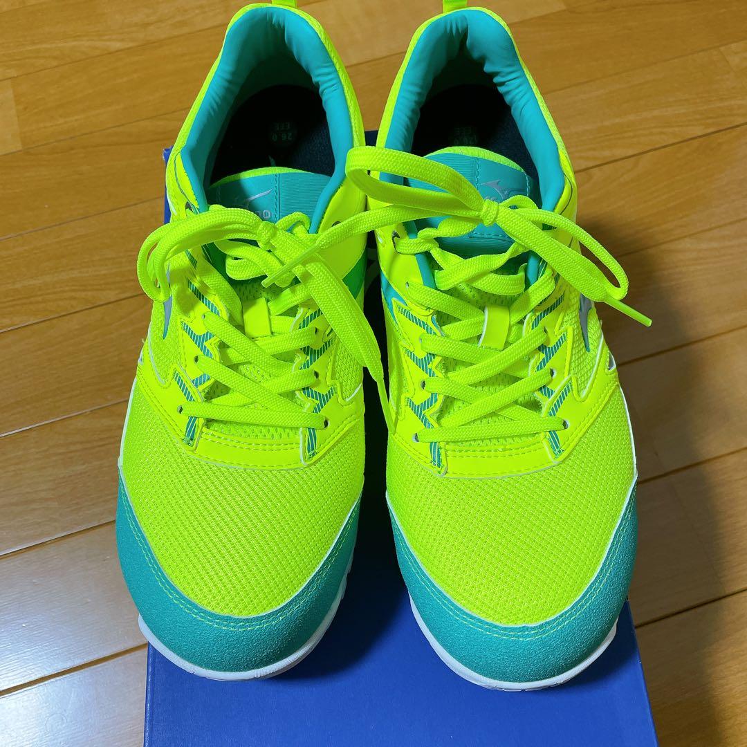 【美品】Mizuno ネオンイエロー 安全靴　ミズノ