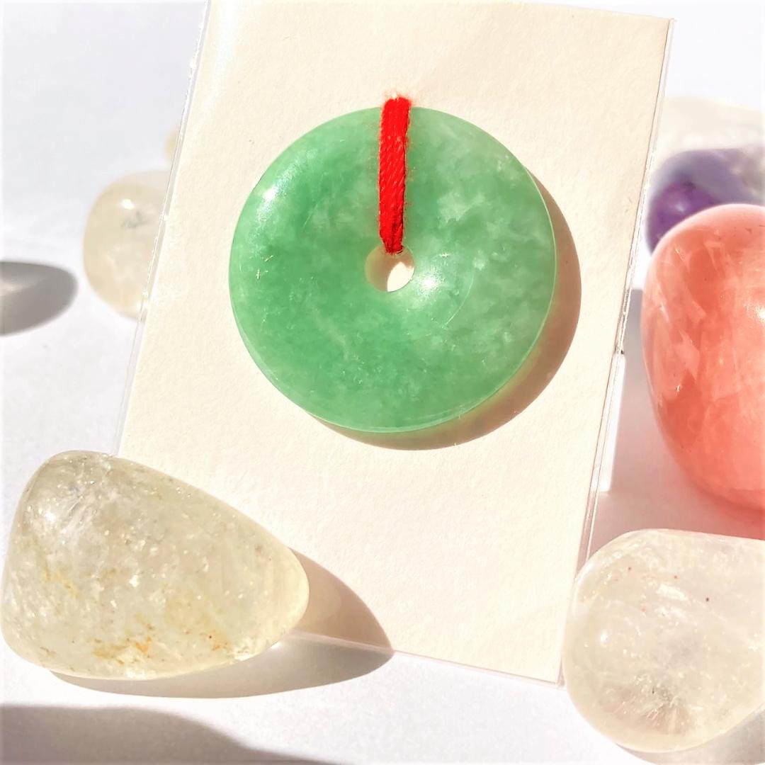 30%off【古の守護、平安を紡ぐ】翡翠 平安扣（へいあんこう）