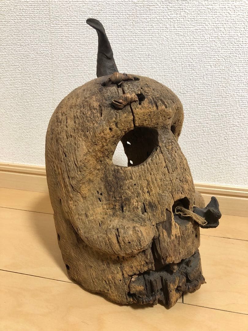 コンゴ　呪術　仮面　呪物　アフリカンアート　マスク　プリミティブアート