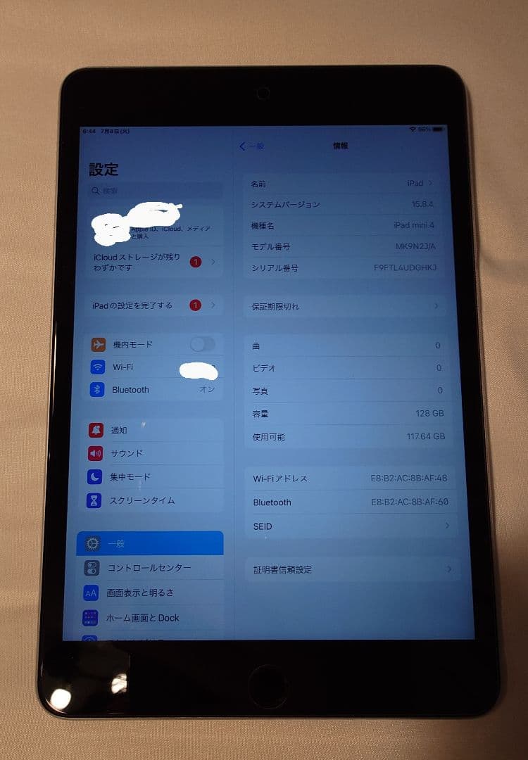 iPad本体 iPad mini 4 128GB