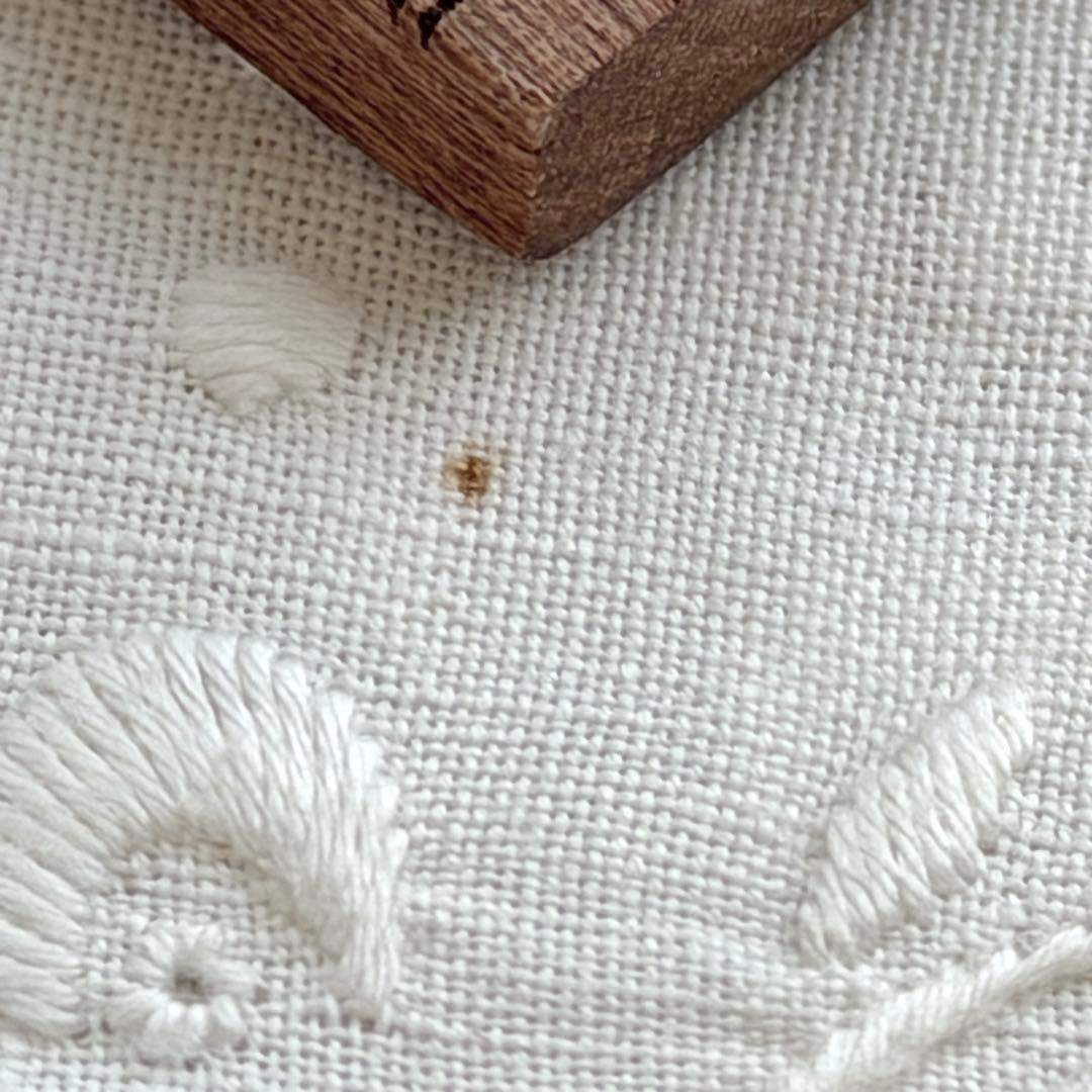 フランスヴィンテージカットワークドロンワーク手刺繍 リネンテーブルクロス
