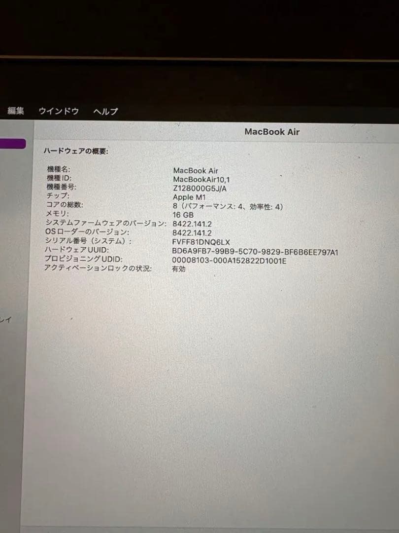 MacBook本体 Apple MacBook Air M1 16GB 1TB