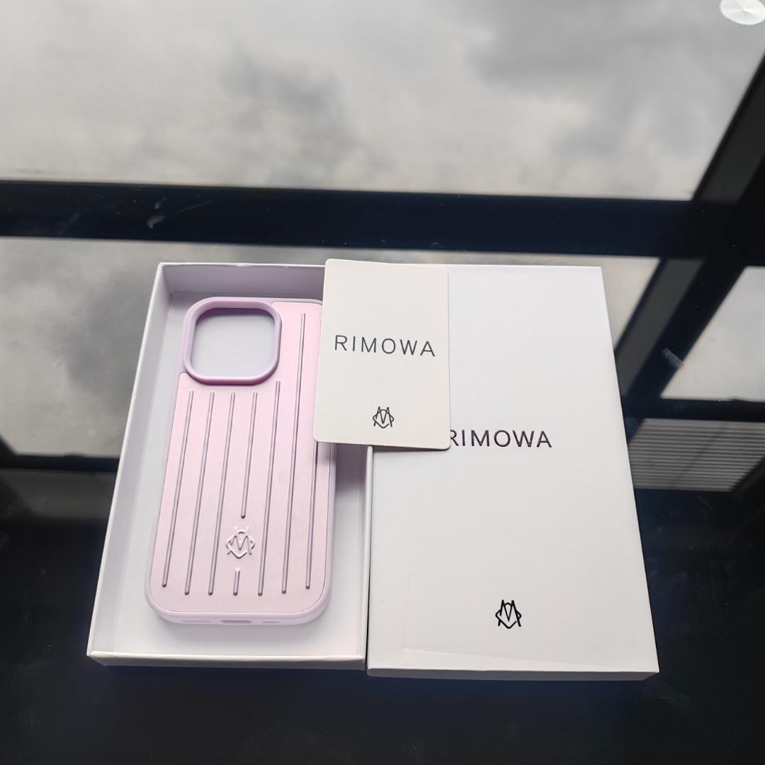 新品未使用RIMOWAストライプデザイン パープル iPhone16Proケース