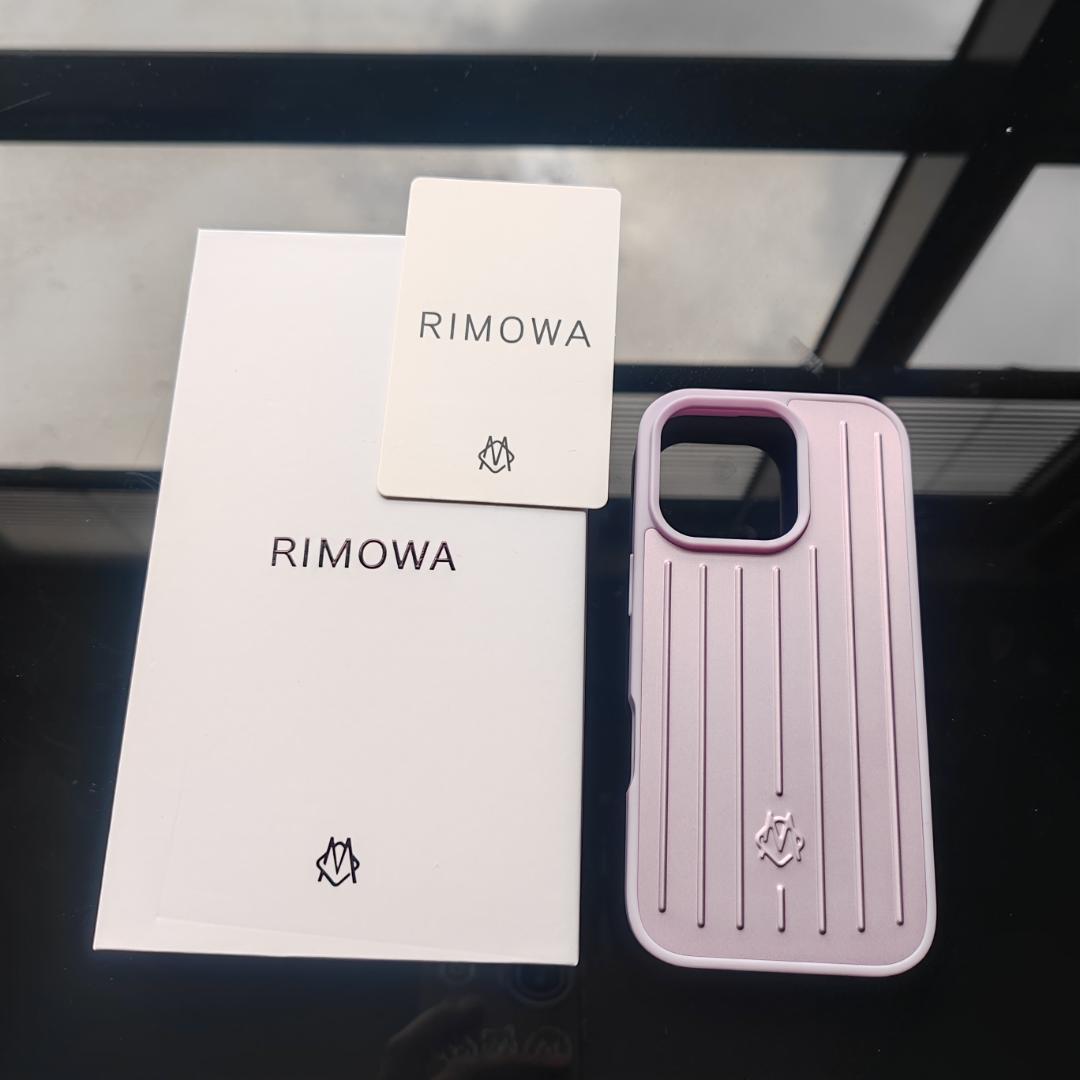新品未使用RIMOWAストライプデザイン パープル iPhone16Proケース