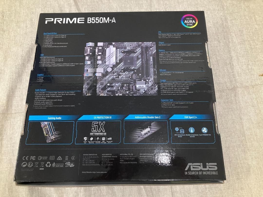 ASUS マザーボード PRIME B550M-A マイクロATX AM4