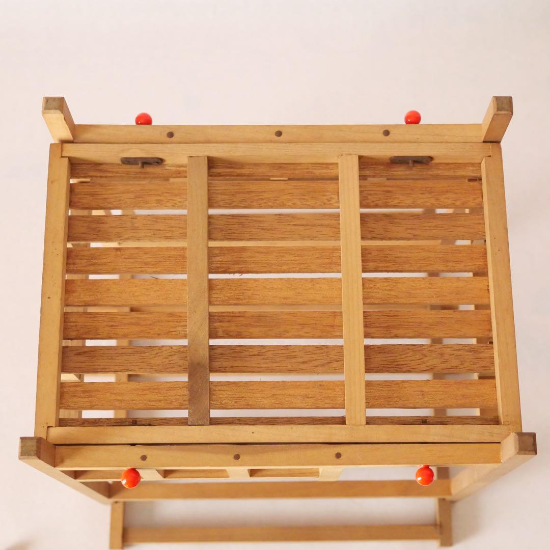古い木製玩具 物干し台 昭和 花菱製作所 花菱工業 レトロ HANABISHI