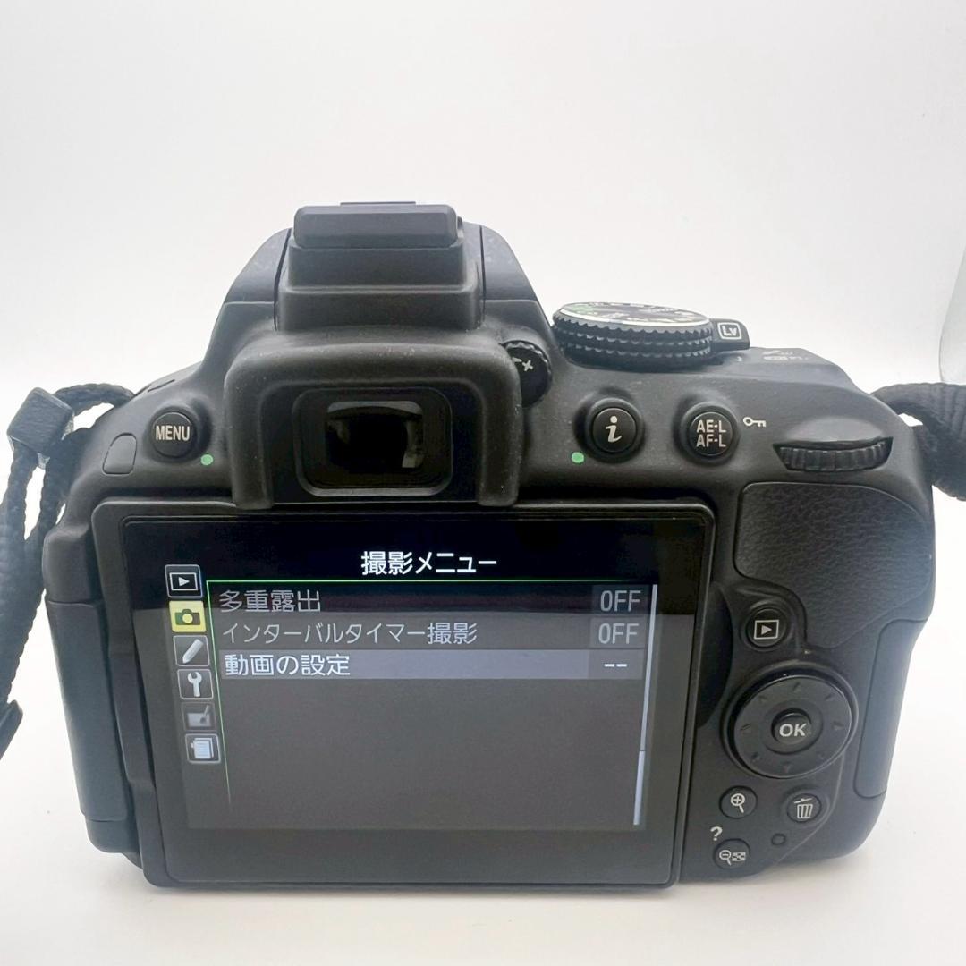 【完動品】Nikon D5300 デジタル一眼 ブラック レンズキット 動作確認