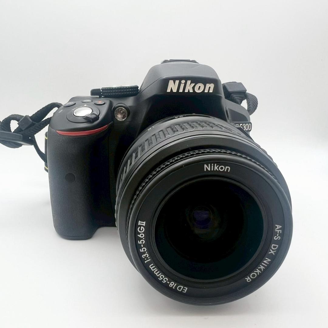 【完動品】Nikon D5300 デジタル一眼 ブラック レンズキット 動作確認