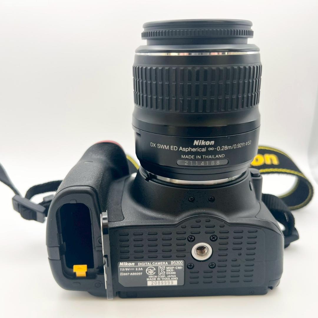 【完動品】Nikon D5300 デジタル一眼 ブラック レンズキット 動作確認