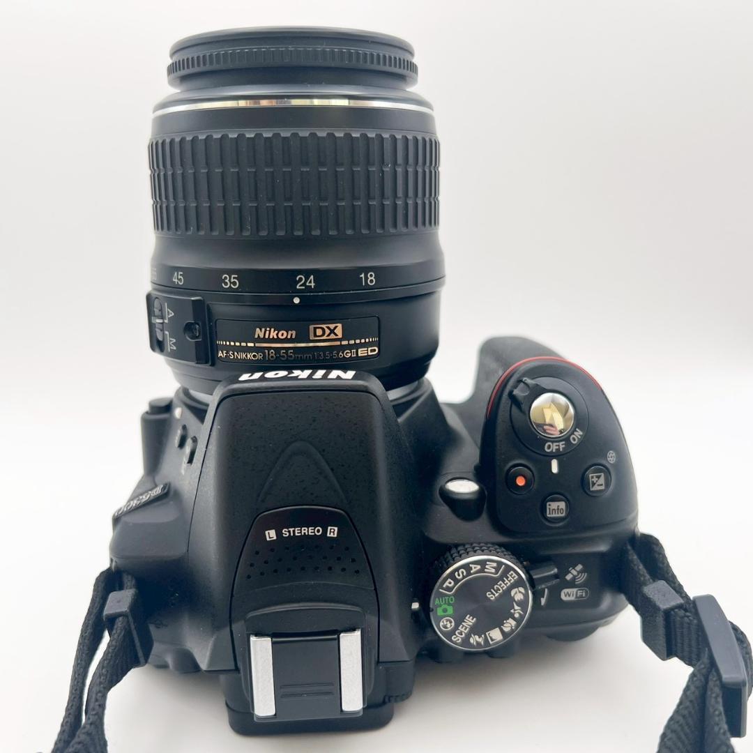 【完動品】Nikon D5300 デジタル一眼 ブラック レンズキット 動作確認