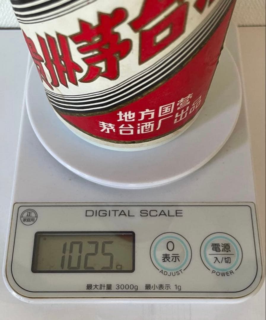 超稀少 貴州茅台酒1987年 五星麦 54度 マオタイ酒 重さ1025g