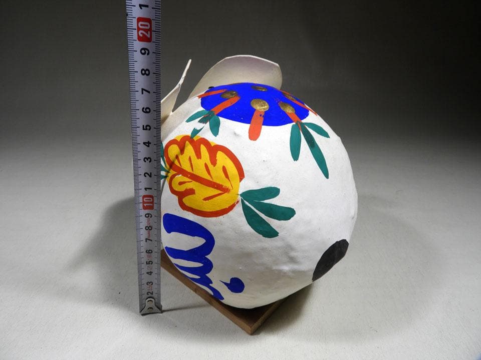 ●風情ある 郷土玩具 六点 福助 張り子虎 赤べこ 雪ん子 玉うさぎ 獅子頭