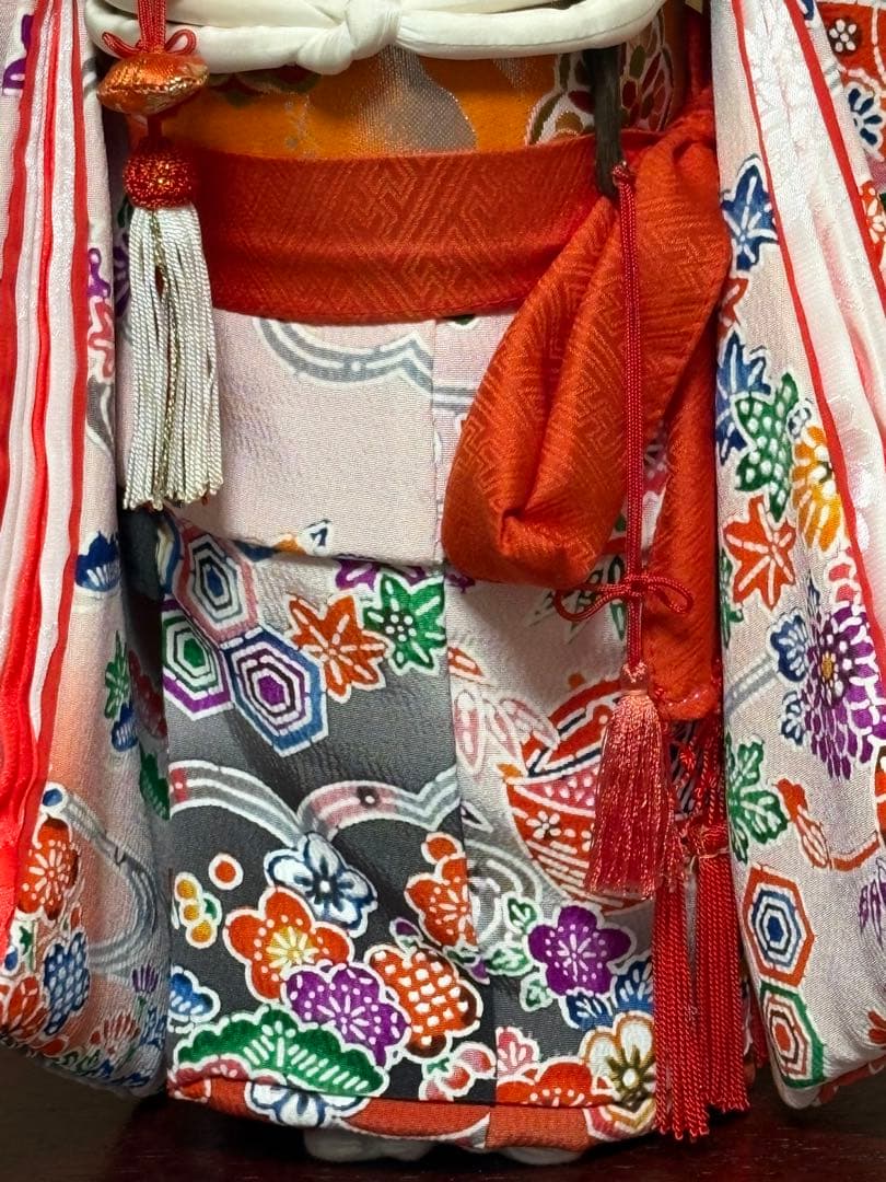 市松人形　小出松寿作　京友禅　本絹ちりめん