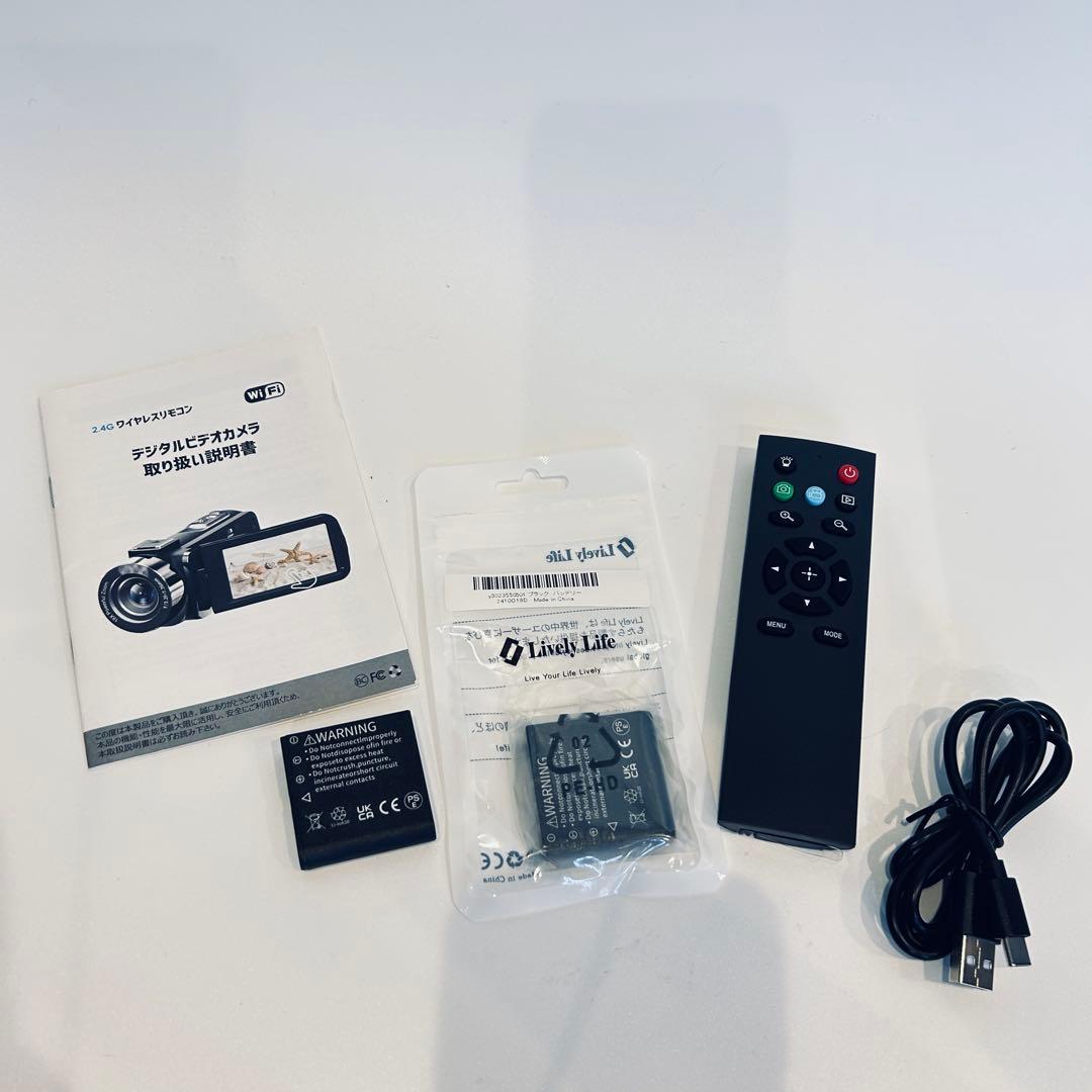 美品 DVC ビデオカメラ4K 48MP 30FPS18Xデジタルズーム 黒