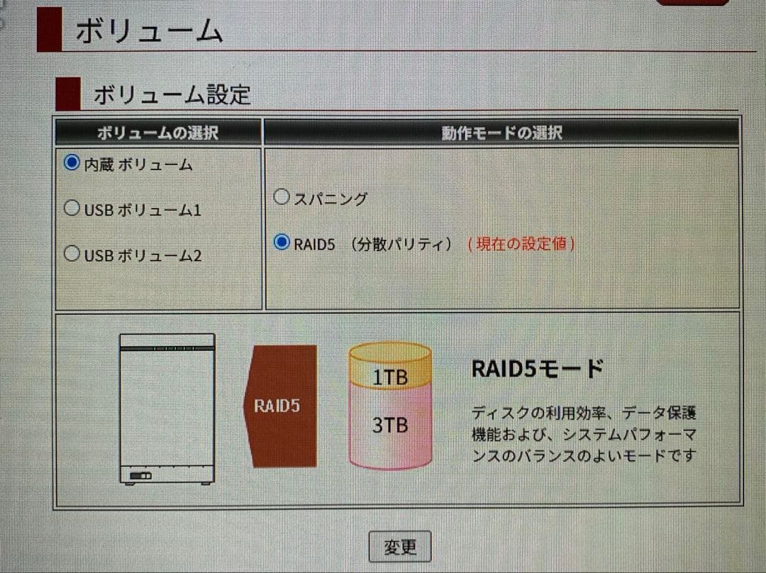 I-O DATA HDL4-G4.0 LANDISK NAS 4TB+予備4TB