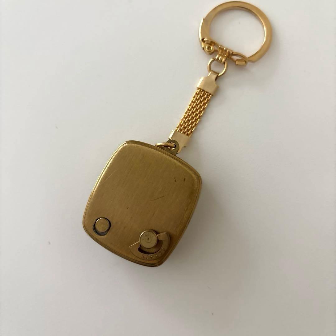 【未使用】SANKYO製彫金アンティーク　オルゴール　キーホルダー　昭和レトロ