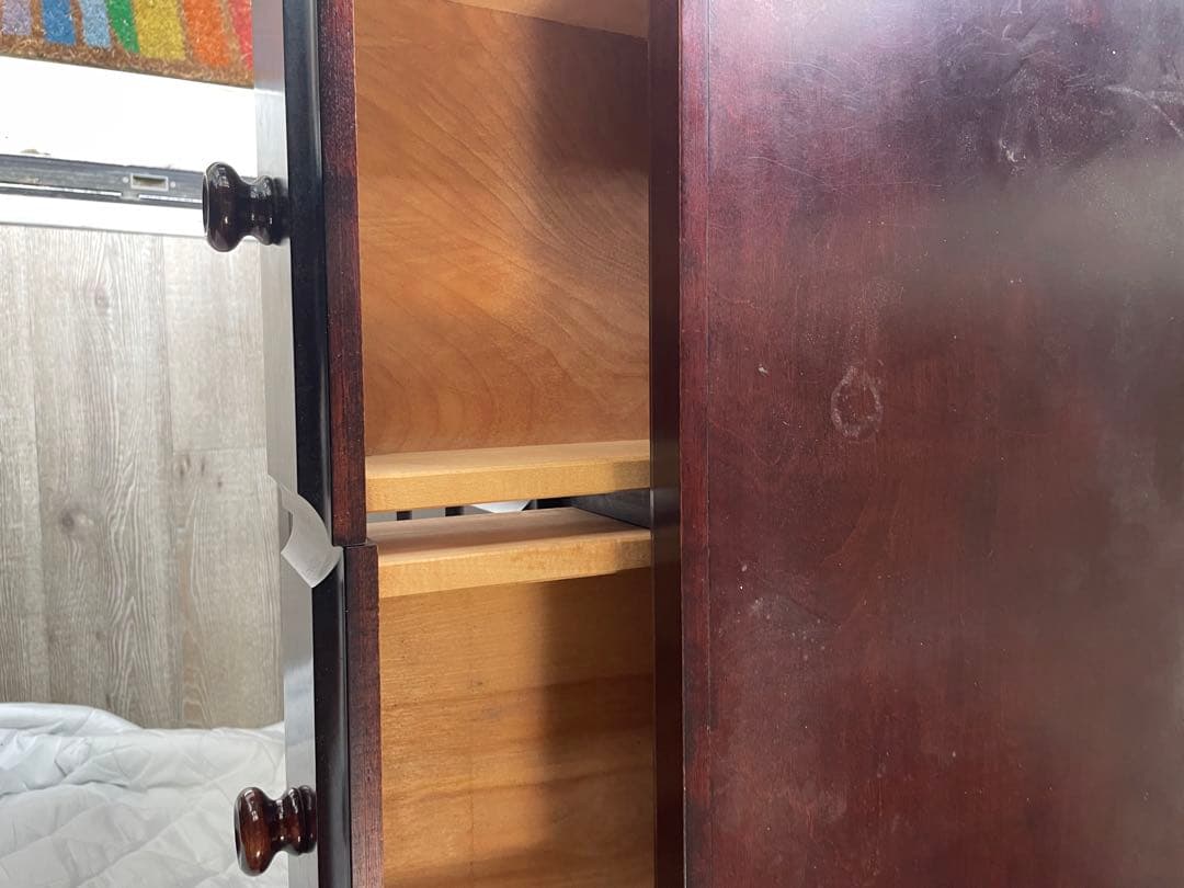 民芸家具　チェスト　ダークブラウン木製タンス 8引き出し