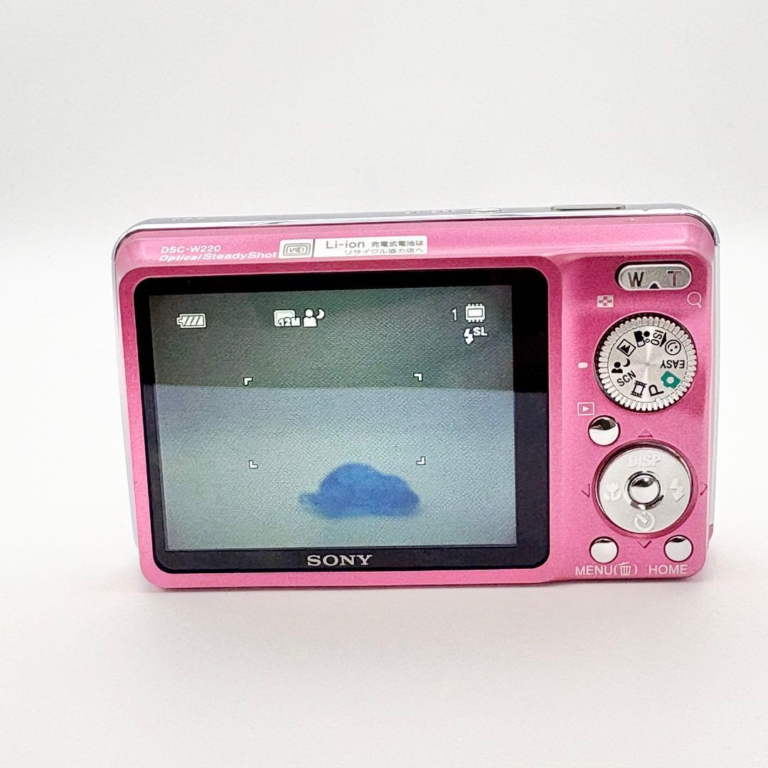 SONY Cyber-shot DSC-W220 ピンク コンデジ 充電器付