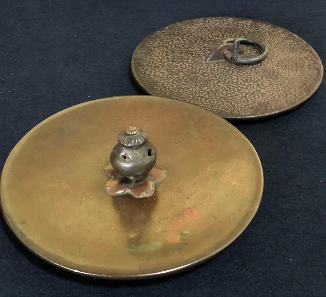 《R》茶道具 裏甲釜 替蓋付 鐶付 釜師 高橋敬典作 共箱 260221け5