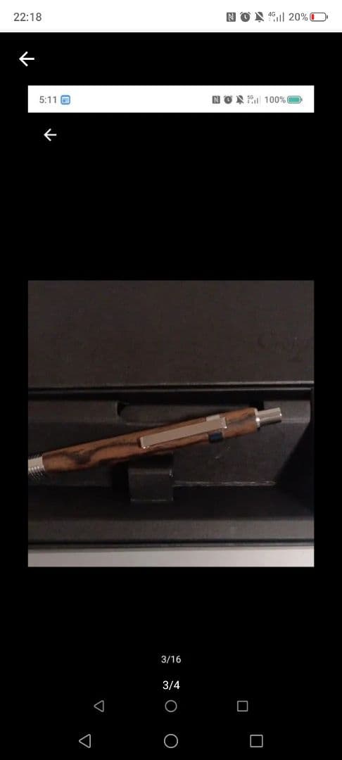 クラフトエー　CraftA シャープペンシル　黒柿　0.5
