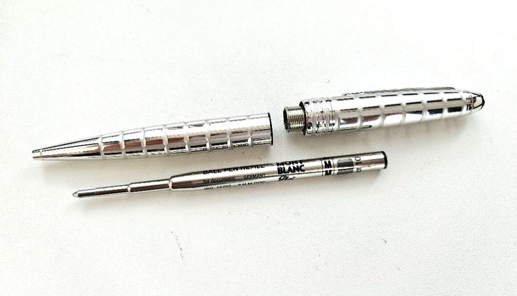 【純正】美品　 MONTBLANC ボールペン プラチナプレートファセット