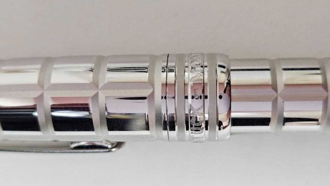 【純正】美品　 MONTBLANC ボールペン プラチナプレートファセット